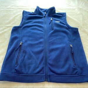 Wantdo Blue Fleece Front Zipper Vest Size Small